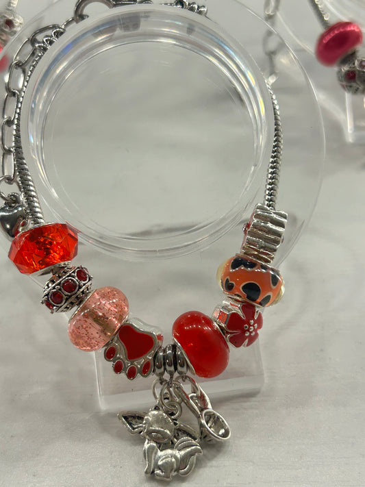 Ruby Red Charm Bracelet