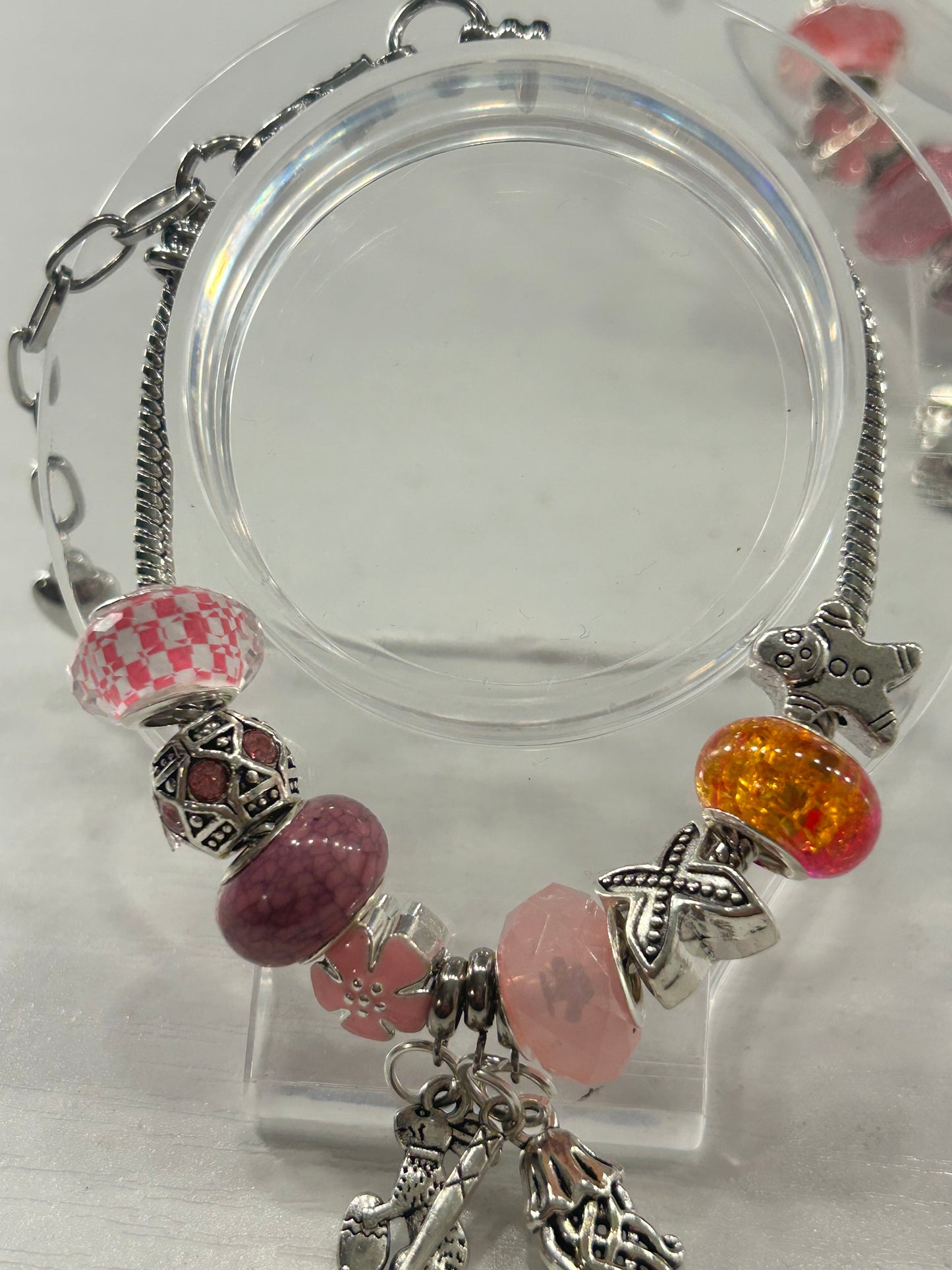 Pink Charm Bracelet