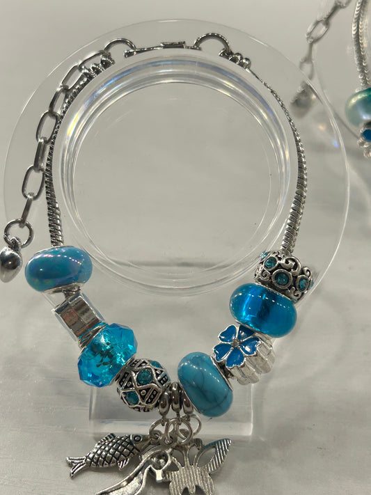 Lake Blue Charm Bracelet