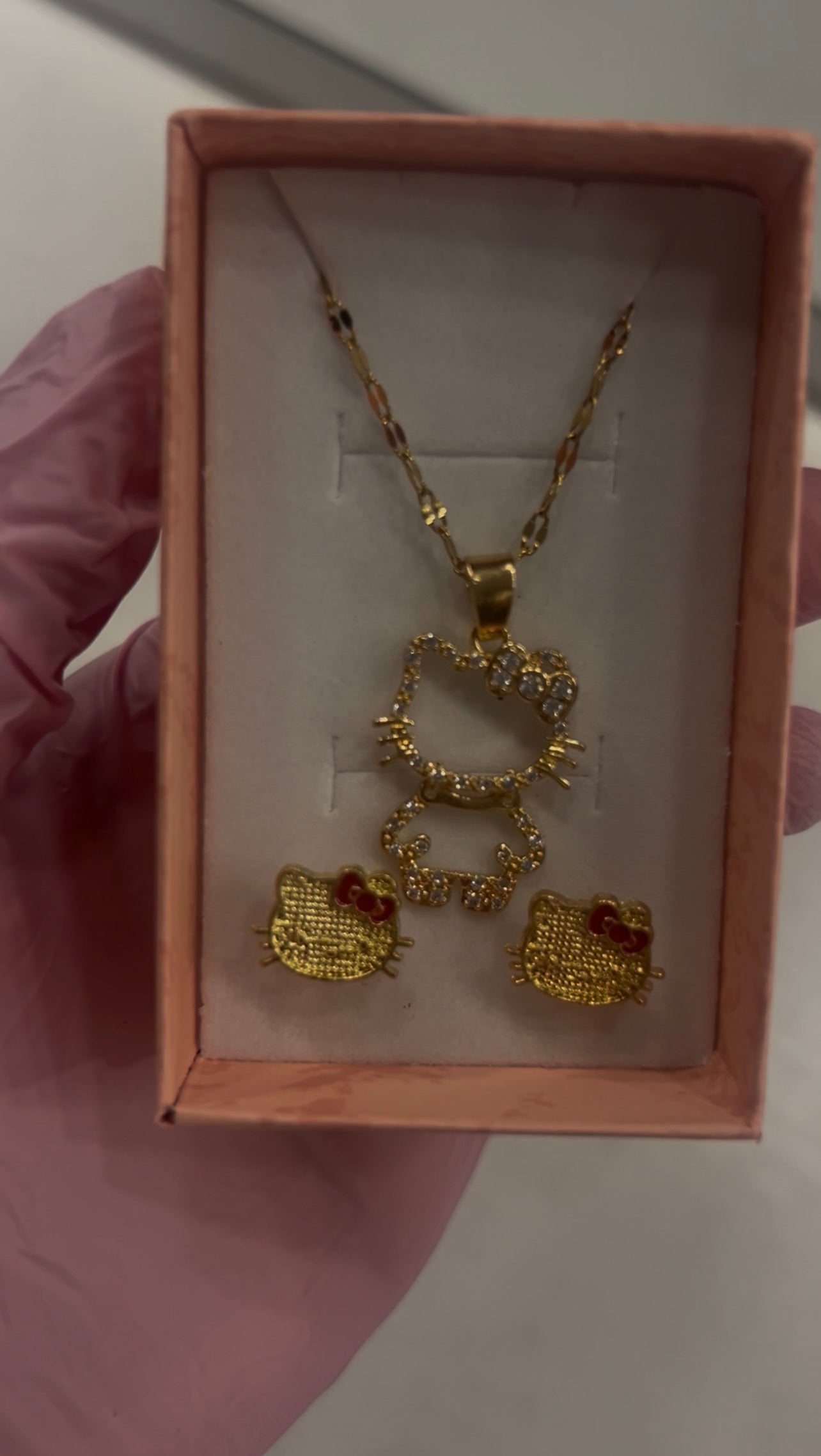 Hello Kitty Necklace & Earring Set