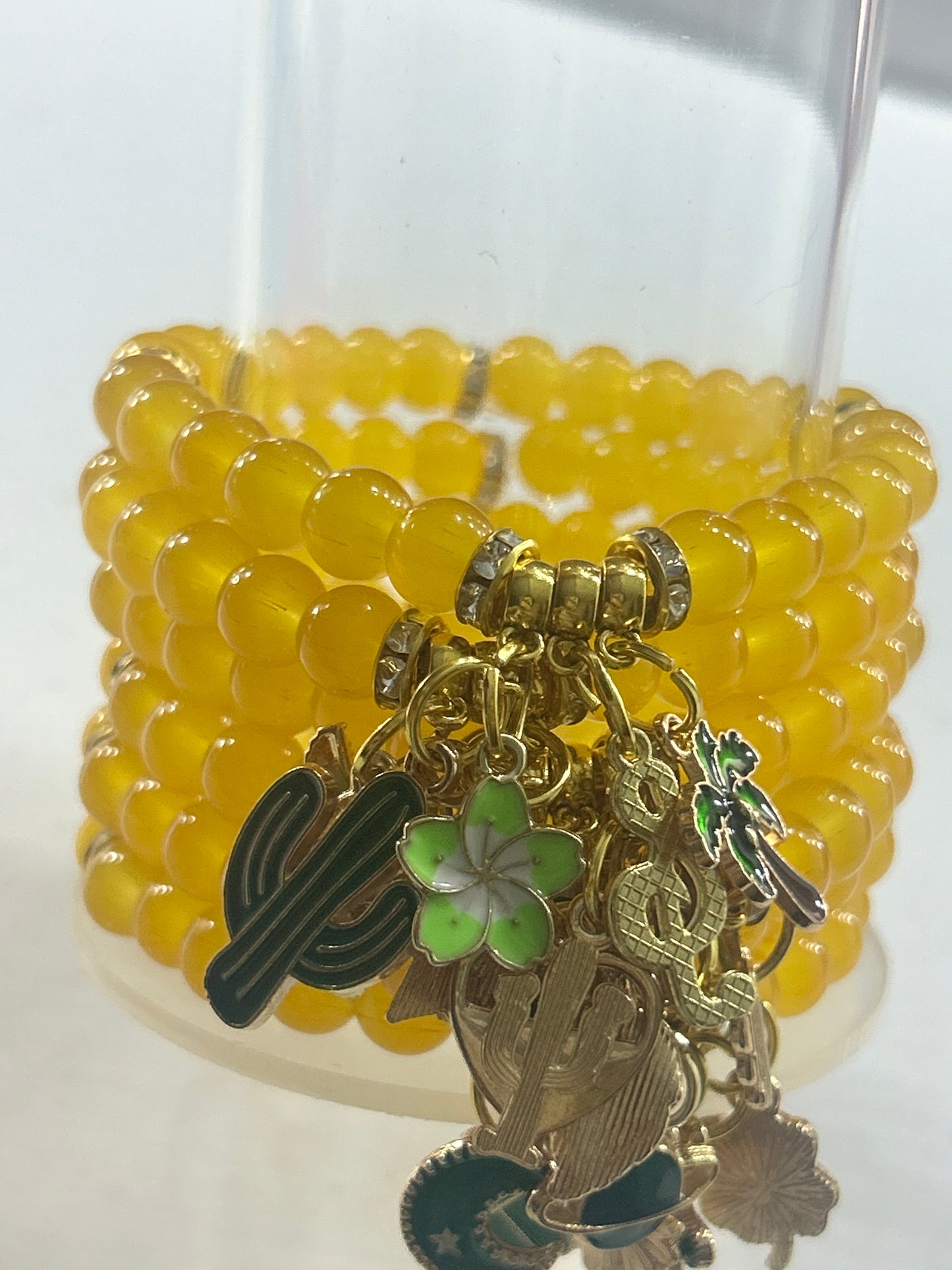 Yellow Individual Charm Bracelets