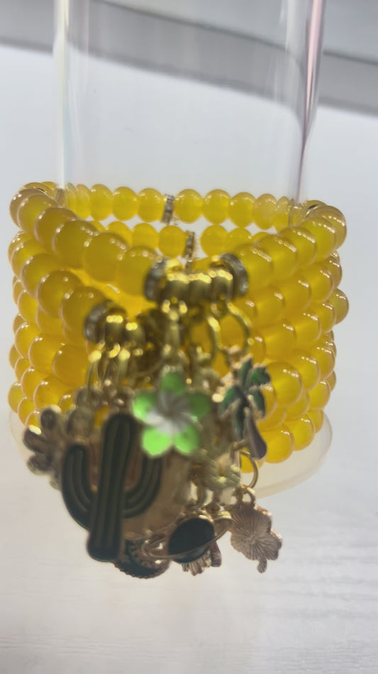 Yellow Individual Charm Bracelets