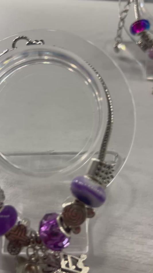 Purple Charm Bracelet