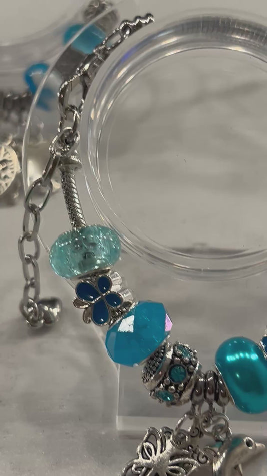 Lake Blue Charm Bracelet