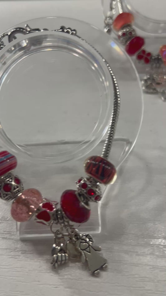 Ruby Red Charm Bracelet